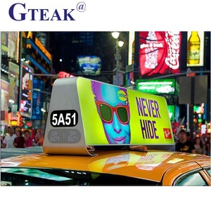 สินค้าใหม่ล่าสุด RGB ป้าย P2.5สองด้าน P4กลางแจ้งกันน้ำดิจิตอล Taxitop แสดงผล <span class=keywords><strong>LED</strong></span> สำหรับโฆษณา