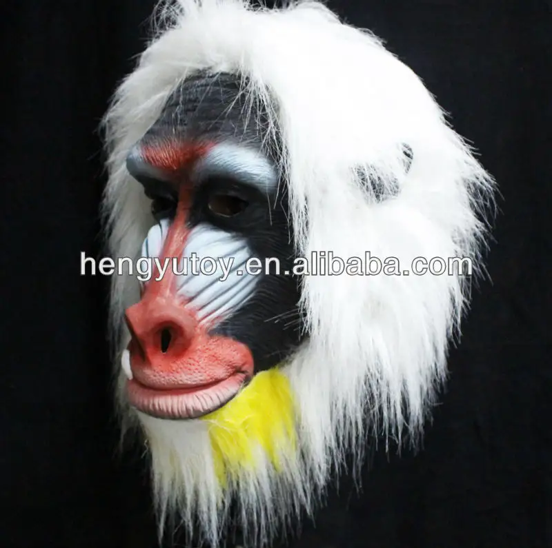 Hecho a mano fantástico mono cabeza máscara veneciana de la mascarada traje de Carnaval