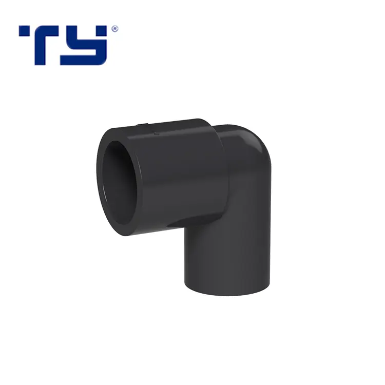 Zhejiang TY Plastic Factory UPVC SCH80 Reducing female Elbow Plumbing PVC Pipe Fitting Grey