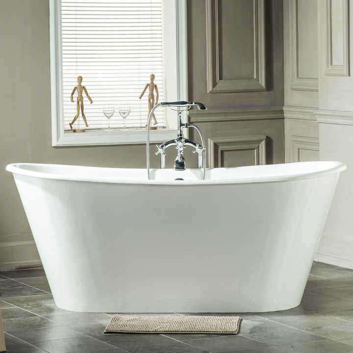 CE and CUPC portable used freestanding apron cast iron bathtub for adults fat people sale
