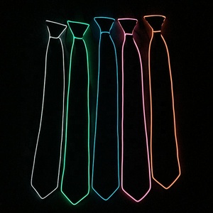 เนคไทและโบว์เรืองแสง LED สีเรืองแสงอุปกรณ์ตกแต่งปาร์ตี้งานแต่งงานใหม่ล่าสุด