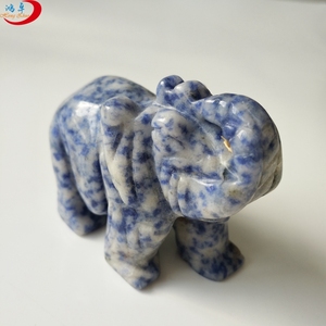Diyウェディングギフト像刻まれた動物の写真石の彫刻工芸品手翡翠象の癒しの宝石の岩