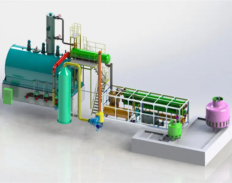 Mesin Daur Ulang Oli Mesin Limbah 30T untuk Diesel Digunakan Di Generator Truk