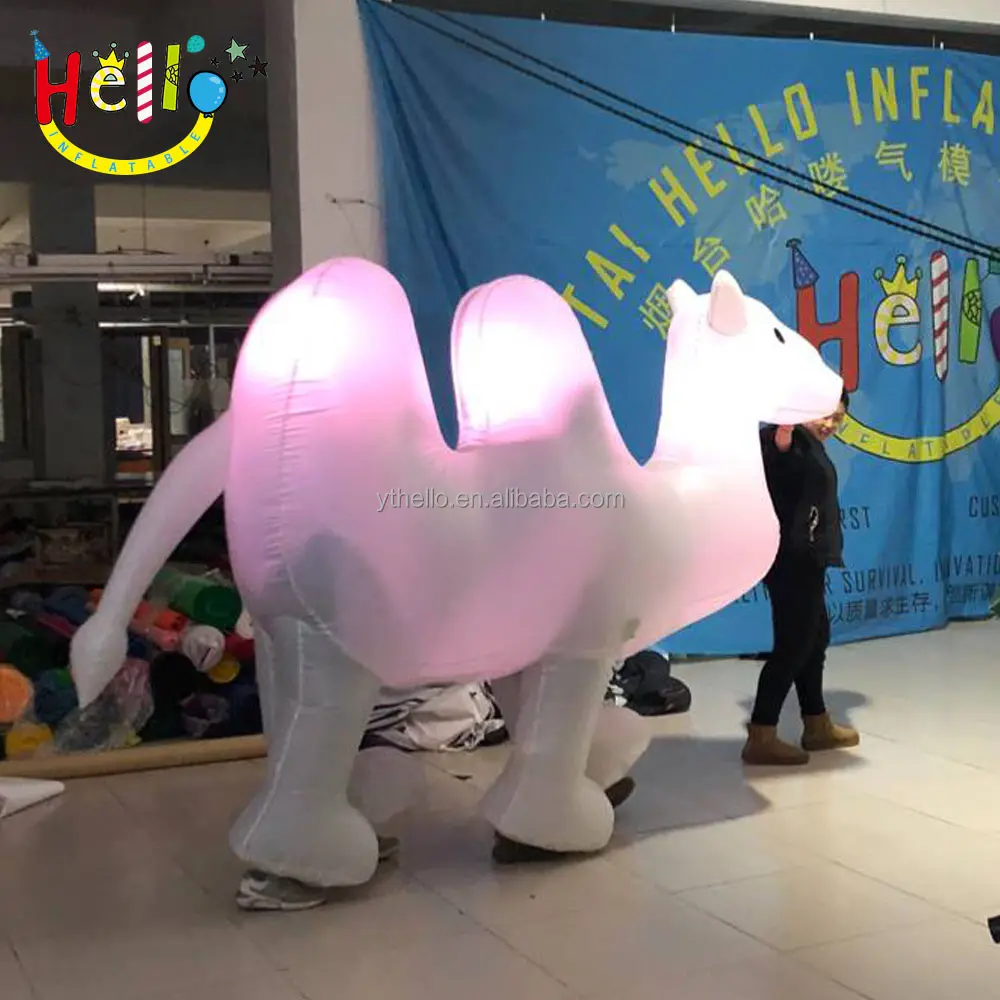 Lễ Hội Đường Phố Carnival Trang Trí Sự Kiện Tiệc LED Light Walking Inflatable Camel Costume