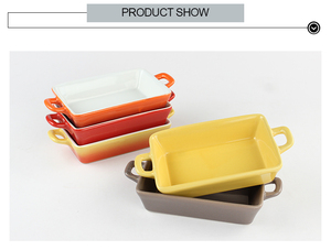 Restaurant Ceramic <strong>Baking</strong> Pans Wholesale Household 2 Ear <strong>Baking</strong> Dishes Wholesale Pans Manufacturing Supplier - Product Image 2