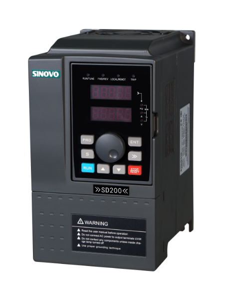 SINOVO 220V Single Phase Input to 3 Phase Output 2 HP 1.5KW Power Frequency Inverter From Shenzhen China