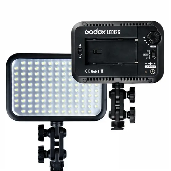 Godox LED dijital kamera kamera DV DSLR için 126 Video lamba ışığı