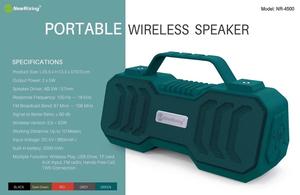 NR-4500 NR-2029 防水 TWS 便携式无线户外大功率扬声器与 USB - Product Image 5