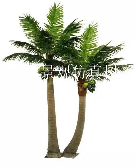 Commercio all'ingrosso paesaggio artificiale piante da esterno a buon mercato palme falso palma da cocco per la vendita