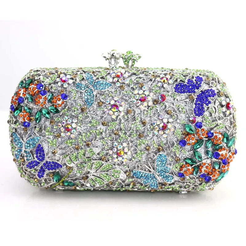 Borse di cristallo fatte a mano di alta qualità borsa da sera con pochette da sera in cristallo di strass da donna piccola CB0252