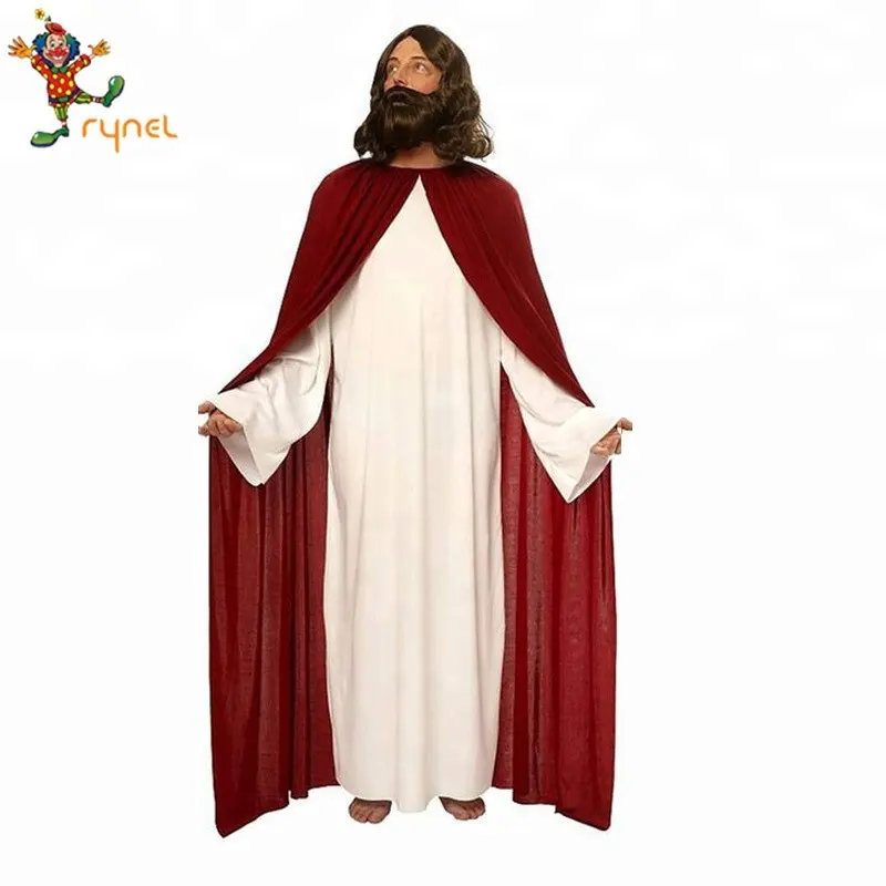 Hot Christmas Jesus god Long Robe Easy Costume Cosplay per uomo