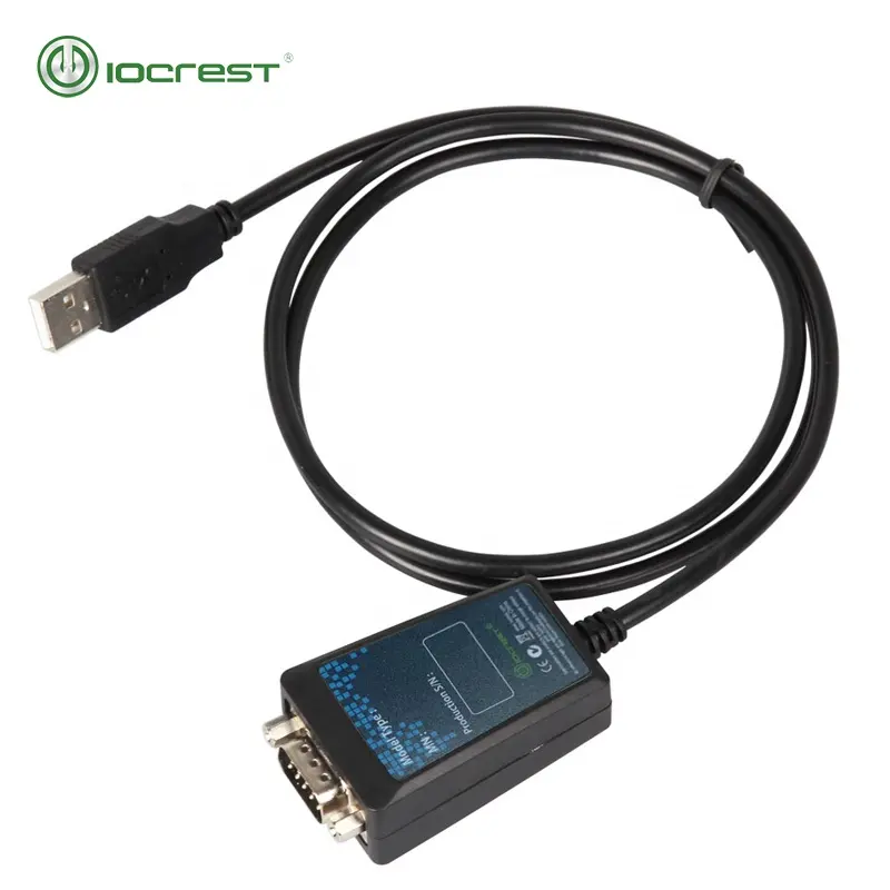 IOCREST 1M USB إلى محول مسلسل USB 2.0 إلى RS-232 الذكور (9 دبوس) DB9 كبل تسلسلي مع FTDI 231 شرائح دعم Win10