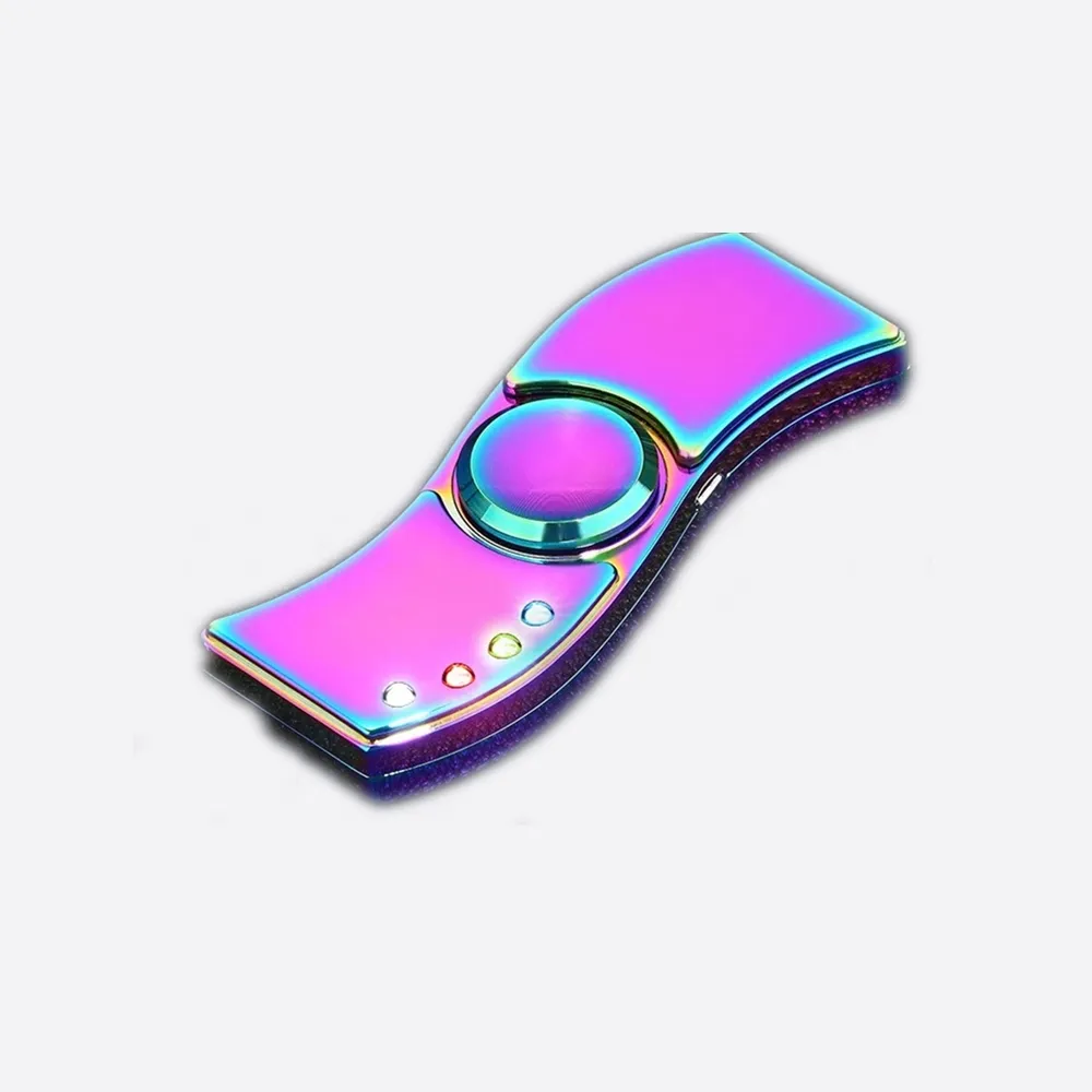Fidget Spinner çakmak oyuncak alaşım el parmak USB şarj edilebilir Fidget Spinner çakmak