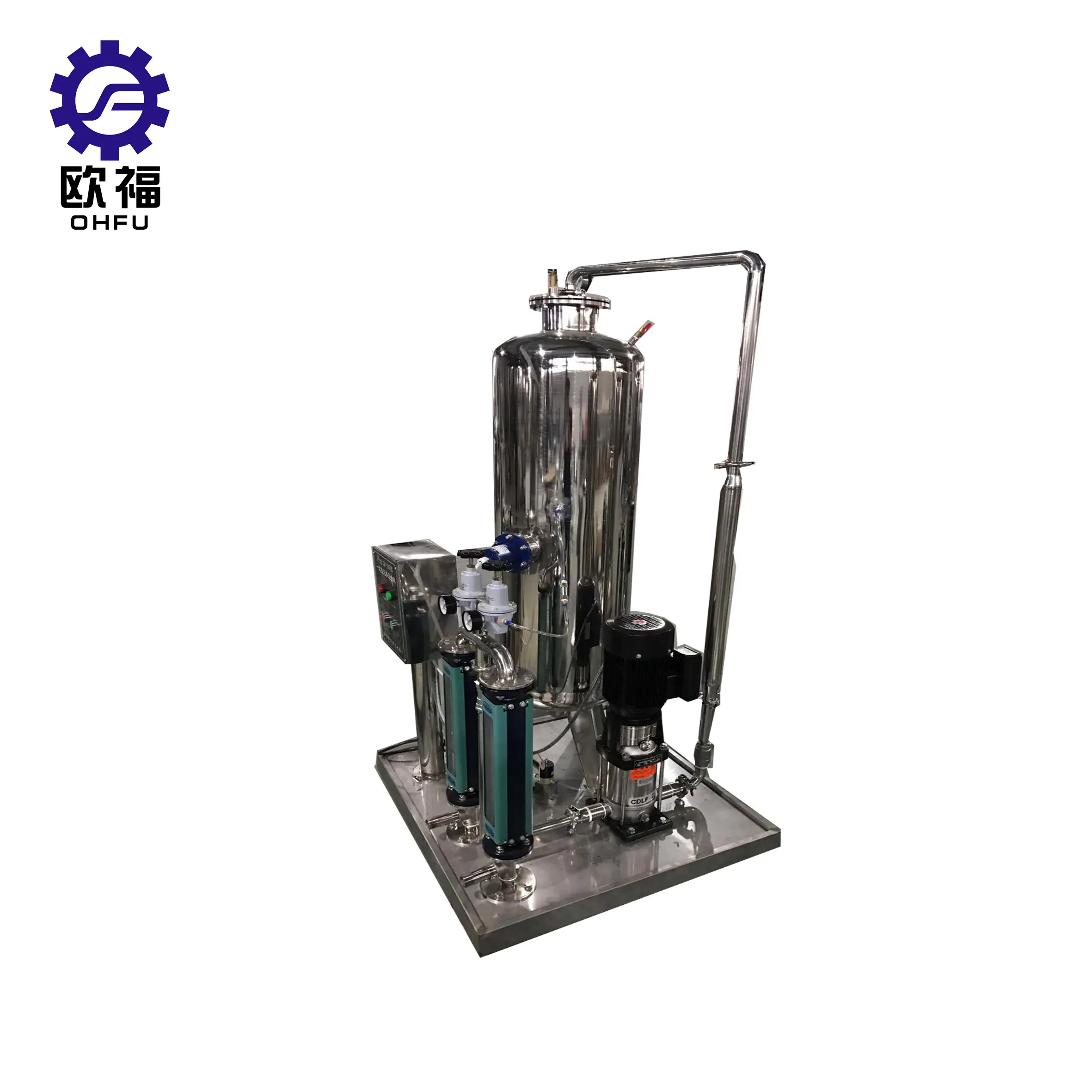 Mezclador de agua de soda de acero inoxidable, máquina mezcladora de bebidas carbonizadas, mezclador de CO2, precio de fábrica, 1500L
