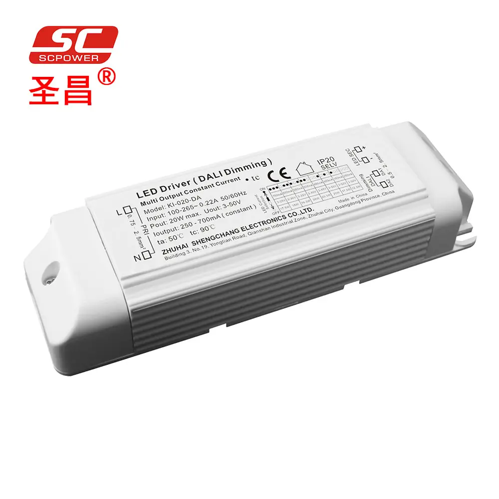 10W 20W DIP ajuste regulación regulables de corriente constante 300ma controlador de led