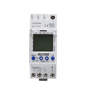 Interruttore Timer digitale programmabile sequenziale con microsecondo accurato ALION AHC811 220V 6A DIN Rail LCD interruttore del tempo di rete - Product Image 1