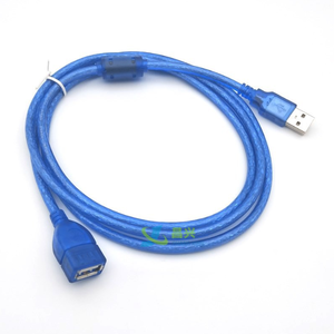 Yüksek Kaliteli 1.5 m şeffaf mavi USB 2.0 Tip A erkek USB Kadın F/M Uzatma Kablosu - Product Image 1