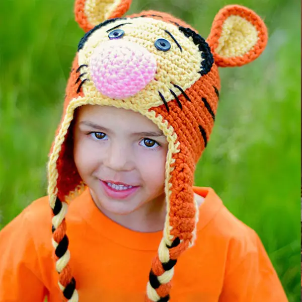 Fatti a mano Neonato Formato Barba Cappello Infantile Tiger Beanie di Cotone Lavorato A Maglia Neonato Cap Coccinella Carino Foto Del Bambino Puntelli Cappello per 0 -1 mesi