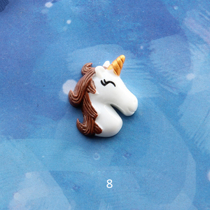 Ücretsiz kargo yenilik dekoratif Unicorn hayvanlar karikatür süsleme için reçine reçine Cabochon cep telefonu kabuk