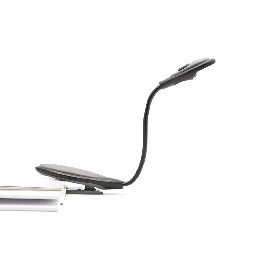 Mini lampada da lettura da tavolo con Clip pieghevole a LED bianca flessibile portatile
