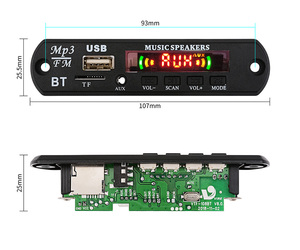 12V MP3 解码器板 MP3 音乐播放器解码器 USB TF FM 收音机 AUX - Product Image 2