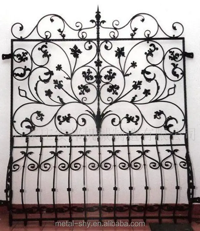 Grille de fenêtre en fer forgé pour décoration de fenêtre coulissante