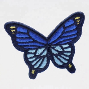 Mảng vá thêu hình bướm màu xanh lam tùy chỉnh, dán ủi lên, dành cho mũ và váy nữ - Product Image 4