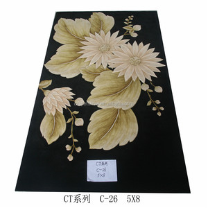 Trung Quốc 100% len Thảm handmade sang trọng thiết kế hiện đại chần sợi vòng cắt đống kỹ thuật 10mm Độ dày cầu nguyện phòng khách sạn sử dụng - Product Image 4