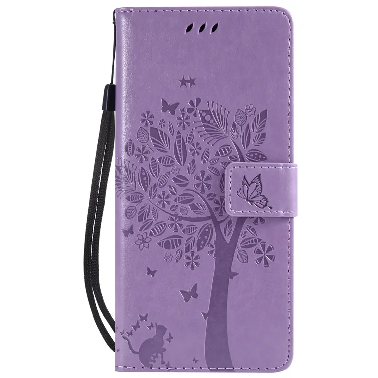 Funda de cuero con tapa tipo billetera con diseños de árboles para Samsung Galaxy Note 9, para iPhone 15 Wallet Phone case cover