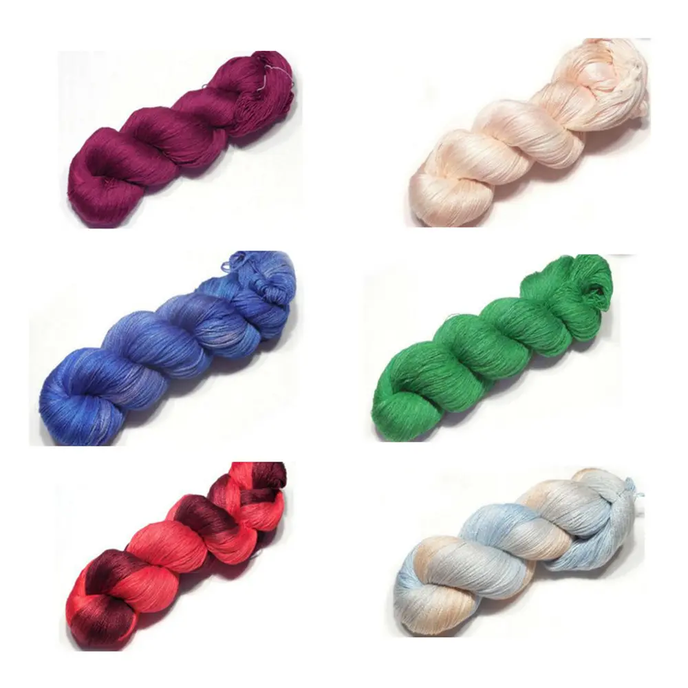 China factory price 100 silk yarn for hand knitting