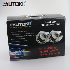 AUTOKI 2016 2.5 אינץ <span class=keywords><strong>X5</strong></span> Led מדריך DRL מלאך עיניים דו קסנון מקרן עדשת אור