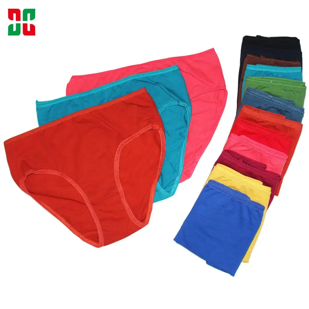 high quality wholesale lingerie solid color cotton panties lady underwear