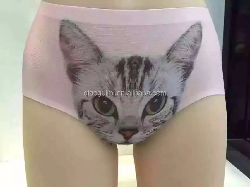 Ropa interior con diseño de gato y bragas de gatito, 2015