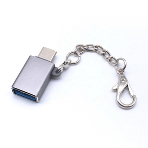 USB3.0 usb Type a USB-C usbc 数据同步转换器连接器 USB 3.0 female to b Type-C 3.1 男 otg 迷你适配器带钥匙扣 - Product Image 2
