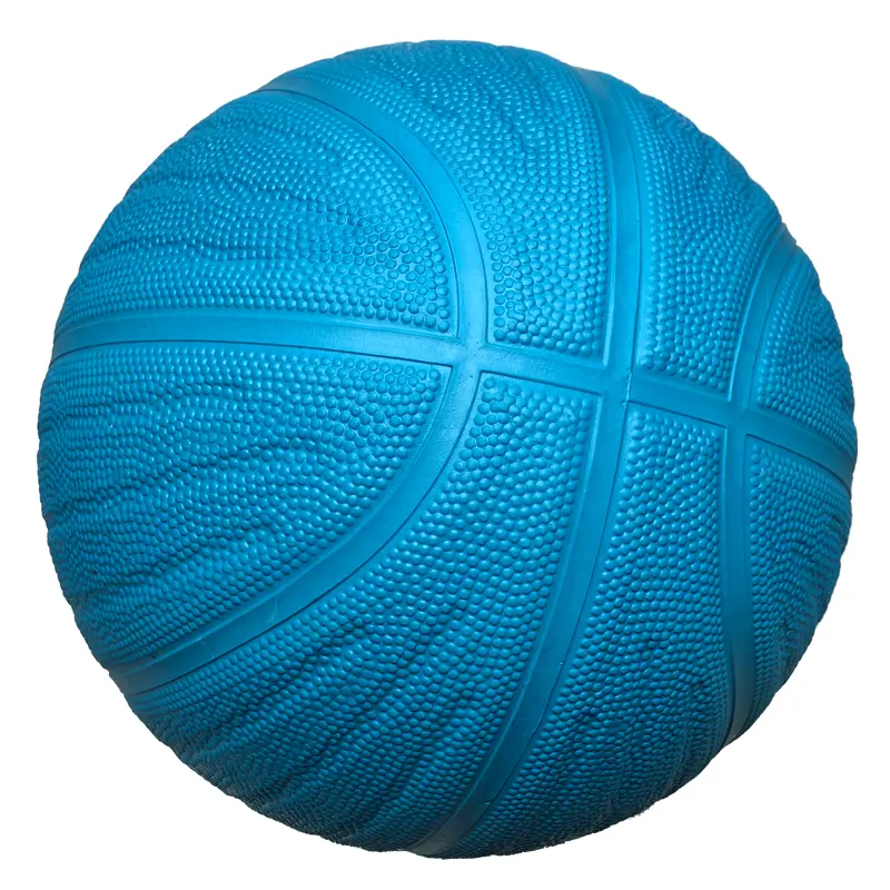 Pelota de deportes para niños, pelota de baloncesto de goma ondulada inflable de alta calidad, azul, gran oferta