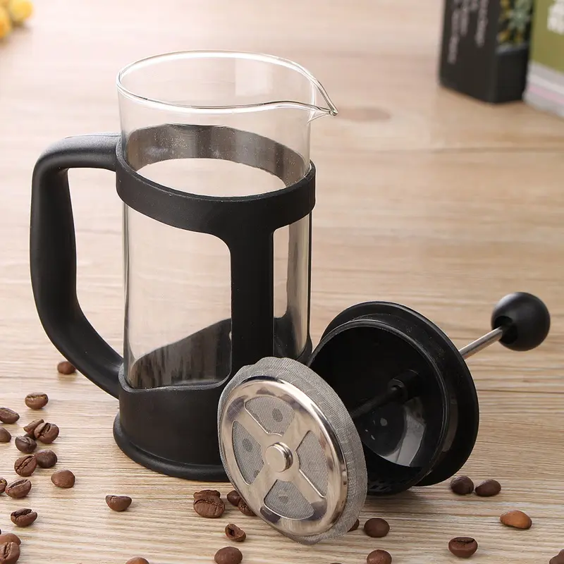 2021 Heat Resistant Glass Coffee Press Tea Filter Plunger Coffee Maker Pot