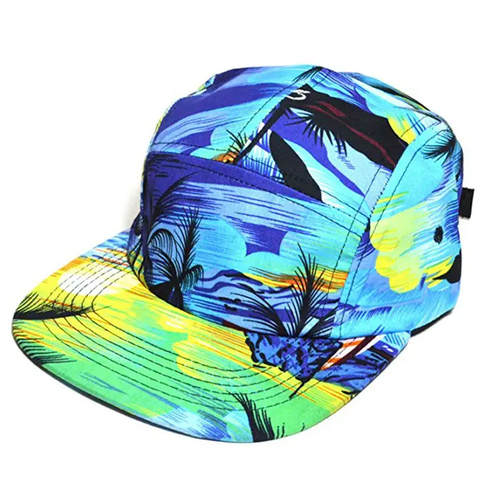 Niño 5 Panel de sombrero campamento Hawaiano impresión Snapback del casquillo 5 panel de sombrero Unisex personaje en relieve común