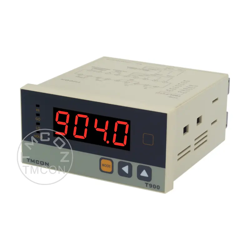 Medidor de corriente con panel digital AC DC, medidor de voltaje inteligente T904F, indicador de proceso con modbus RS485 y 4-20mA