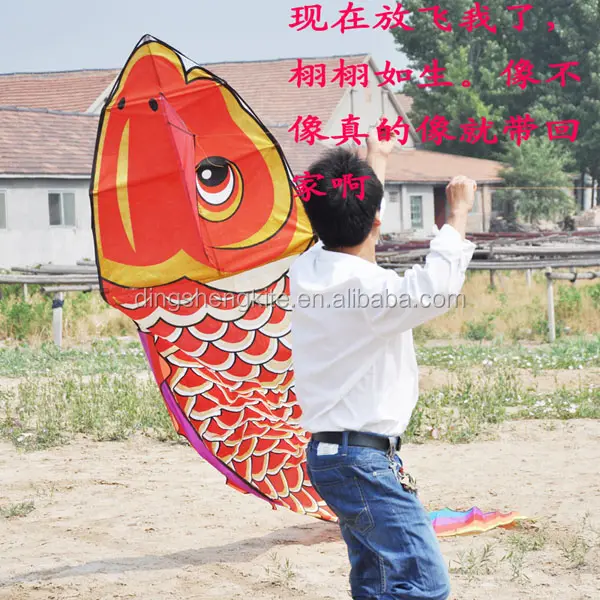 L'artisanat traditionnel chinois volant carpe rouge cyprinoid poisson cerf-volant