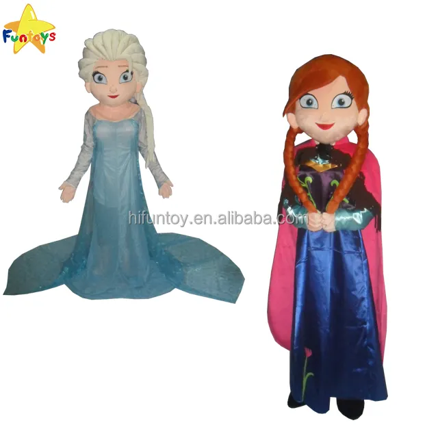 Funtoys CE al aire libre vestido congelado elsa cosplay traje de la mascota