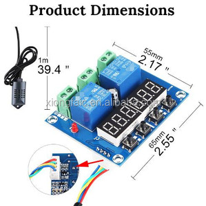 XH-M452 DC 12 V LED controlador Digital de temperatura y humedad salida independiente 10A carga de Control de relé - Product Image 4