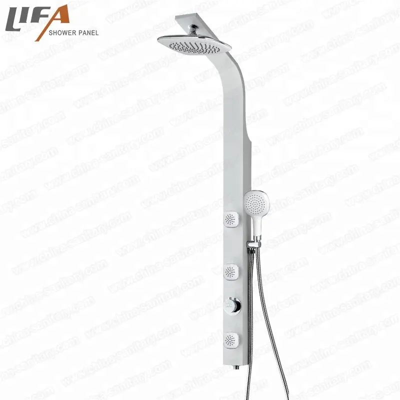 Coluna de chuveiro com design clássico com massagem Spray Jets OEM Fabricado da China para o painel do chuveiro de alumínio do banheiro em casa