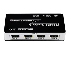 Destek HDMI 2.0 HDCP2.2 <span class=keywords><strong>5x1</strong></span> HDMI anahtarı switcher 4K hdmi anahtarı 5 1 out ile uzaktan