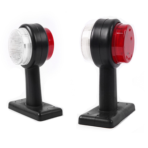 <span class=keywords><strong>T</strong></span> Shape 2 Inch Round Double Face Piranha 3 + 3 <span class=keywords><strong>LED</strong></span> Truck Trailer Side Marker Clearance Light Stalk Outline Lamp Rubber Arm Lights