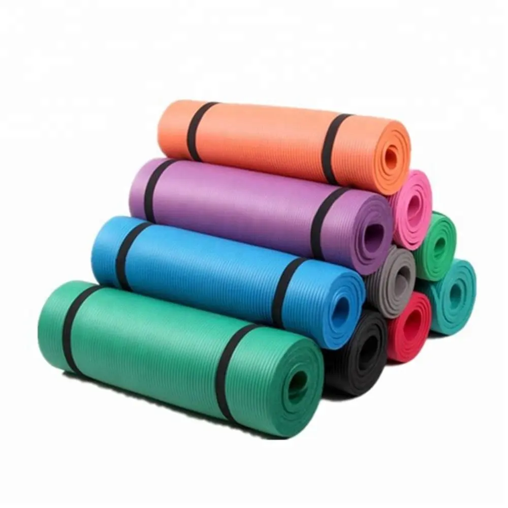 2018 hot sales Wholesale black custom printed bamboo EVA/NBR/PVC/TPE eco yoga mat manufacturer with yoga mat bag