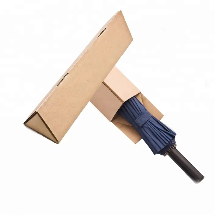 Proveedor de China de embalaje triángulo corrugado caja de regalo de papel para paraguas