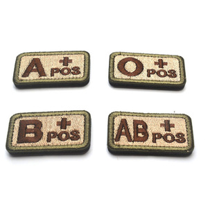 3D thêu armband người hâm mộ ngoài trời nhận dạng chương chiến thuật Nhóm máu vá A ,B ,O, ab, + Loại POS - Product Image 2