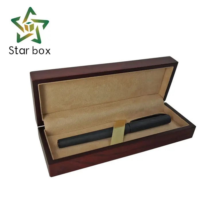 Custom houten pen doos, rood hout gemaakt pennenbakje, pen verpakking geschenkdoos