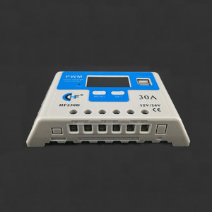 LCDおよび2つのUSBポートを備えた新しいモデル30a12/24V自動HF230Dソーラー充電コントローラー