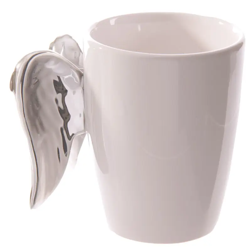 Regalo promozionale tazza da tè in ceramica con ala d'angelo e tazza da caffè